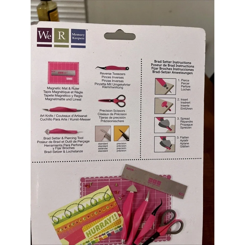 We R Memory Keepers Mini Tool Kit Pink Scrapbooking Craft Tools New Sealed Ruler